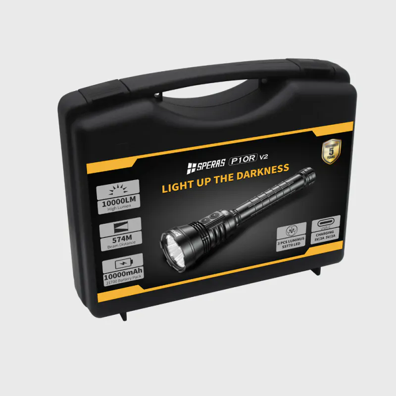 Speras P10R V2 10000LM Uppladdningsbar LED-ficklampa