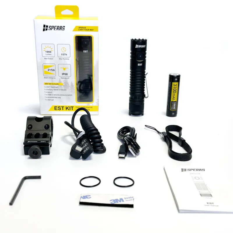 Speras EST Ficklampa 1900LM Paket